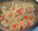 焼き鮭入り半熟エッグポテトチーズグラタン作り方5写真