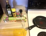 レンジも使って簡単ガーリックオイルパスタ作り方1写真