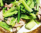 小松菜と豚肉のあんかけ風中華炒め作り方5写真