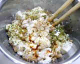 LDL対策！豆腐納豆☆たっぷりあおさ作り方1写真