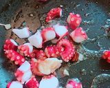 タコと貝割れ大根のにんにく炒め作り方3写真