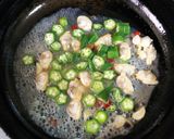 アサリとオクラの和風オイルパスタ作り方2写真