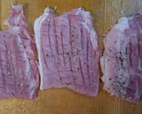 長ネギのポーク巻き蒸し炒め～ハーブ風味～作り方3写真