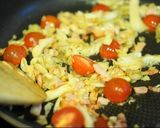 乳酸キャベツとベーコン、トマトのパスタ作り方4写真