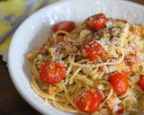乳酸キャベツとベーコン、トマトのパスタ作り方6写真