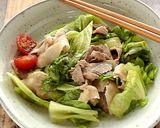 レンジ速攻♪豚とレタスのバターわさび醤油作り方5写真