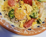 トマトと海老卵野菜の和風イタリアンご飯作り方2写真