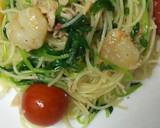 豆苗とツナと海老とトマトの冷製パスタ作り方7写真