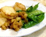 焼き長芋と絹さやの甘辛煮作り方4写真