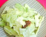 キャベツのニンニク味噌バター和え作り方3写真