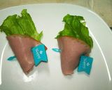 お弁当に！くるっとハムレタス作り方4写真