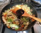 スペイン国内食材使用☆肉野菜炒め定食作り方22写真