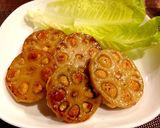 手が綺麗なまま！簡単蓮根ひき肉のせ焼き！作り方7写真