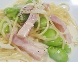 空豆のクリームパスタ作り方6写真