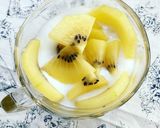 朝パフェ～ゴールドキウイで作り方1写真
