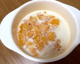 【離乳食中期〜】レンジで♡オレンジ豆乳煮作り方2写真