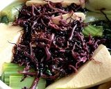 菜っ葉と高野豆腐とフノリの煮びたし作り方7写真