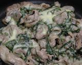 フライパンで♪豚こまと大葉のチーズ焼き作り方3写真