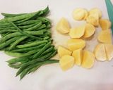 豚肉といんげんとじゃがいもの生姜醤油煮作り方1写真