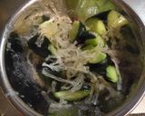 昼夕♪胡瓜と糸寒天のはちみつレーズン和え作り方3写真