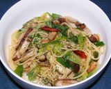 生椎茸と長ねぎのパスタ☆和風バター醤油味作り方10写真