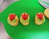 卵焼きにチューリップ咲きました♡作り方4写真