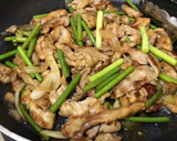 豚肉とにんにくの芽のオイスター炒め作り方5写真