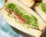 グリンピースでサンドイッチ作り方5写真