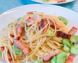そら豆とベーコンのペペロンチーノ作り方10写真