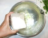 鶏・セリ・玉ねぎかき揚げ風♪簡単揚げない作り方3写真