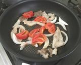 2分 簡単早い チンゲン菜トマト豚炒め作り方1写真