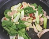 2分 簡単早い チンゲン菜トマト豚炒め作り方3写真