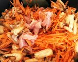 簡単にんじんご飯！鶏肉と人参の混ぜごはん作り方5写真