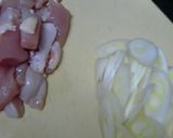 ニンニク甘酢を使って☆鶏むね肉とネギ炒め作り方1写真