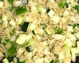 白米なし！ベジキヌア カレーチャーハン作り方3写真