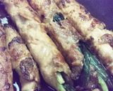 ニラと人参の豚ロール巻き焼き作り方4写真