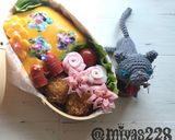 【簡単】キャラ弁 花柄 薄焼き卵作り方25写真