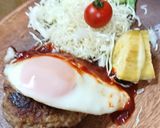 中からトロッと簡単！チーズinハンバーグ作り方8写真