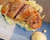 鶏モモ肉塩昆布キャベツ添え作り方2写真
