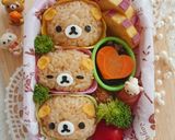 キャラ弁☆簡単♪俵型おにぎりのリラックマ作り方3写真