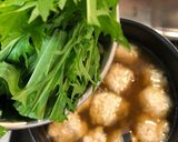 水菜とふわふわ豆腐の鶏団子スープ作り方10写真