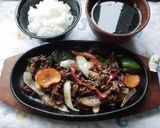 牛薄切り肉とお野菜の鉄板焼き定食♪作り方4写真