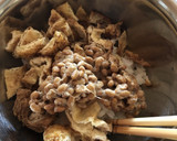 お焦げでも美味しい！納豆と油揚げのご飯作り方2写真