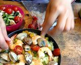【山ごはん】貝のうまみたっぷりパエリア作り方6写真