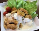 レンジで簡単!鶏肉のマヨソースかけ作り方4写真