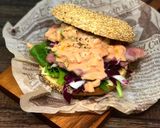パストラミビーフのベーグルサンド作り方6写真