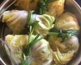 超絶エキス！鶏胸ひき肉の白菜包み蒸し作り方6写真