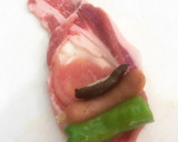 ししとう、椎茸、ウインナーの豚肉巻き作り方2写真