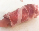 ししとう、椎茸、ウインナーの豚肉巻き作り方3写真