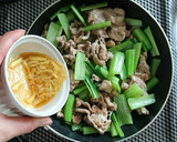 簡単節約☆豚こまと小松菜の生姜炒め。作り方6写真
